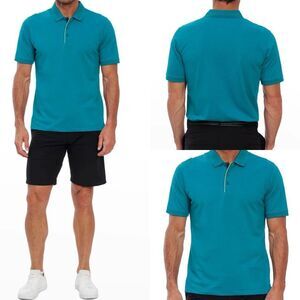 Robert Graham Short Sleeve Knit Performance Polo in the color "Champion Green" w